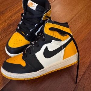 Toddler Air Jordan 1 Mid Yellow Ochre